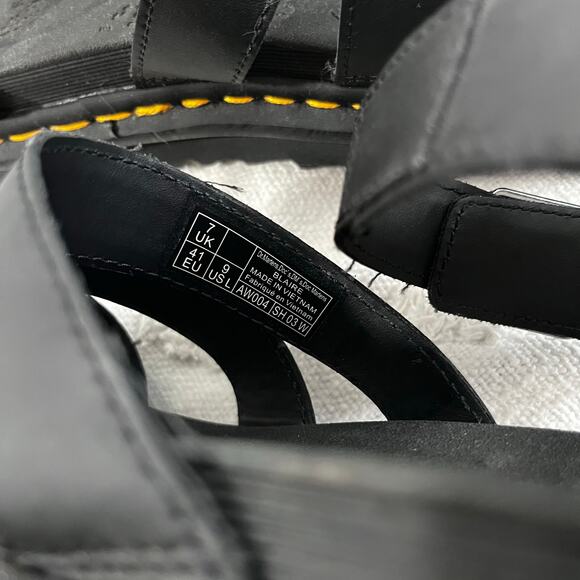 Dr. Martens Blaire Flatform Sandal Black Leather Women’s 9 Chunky Gladiator Goth - Picture 7 of 10